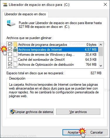 Listado de archivos a eliminar