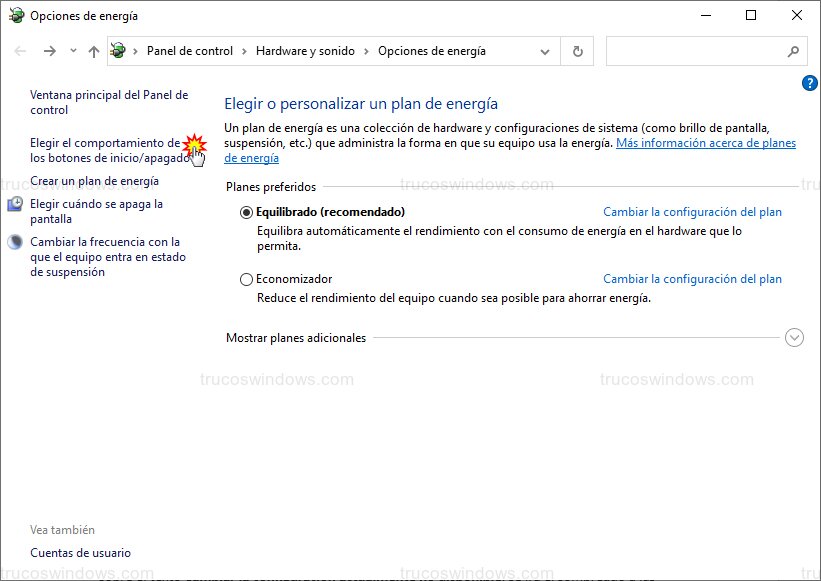 Configurar botones de apagado Configurar botones de apagado