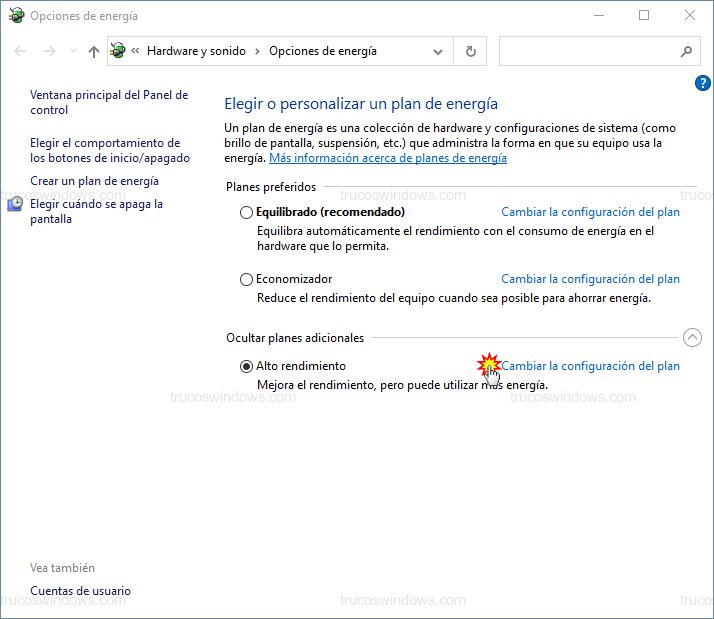 Editar configuración del plan Editar configuración del plan