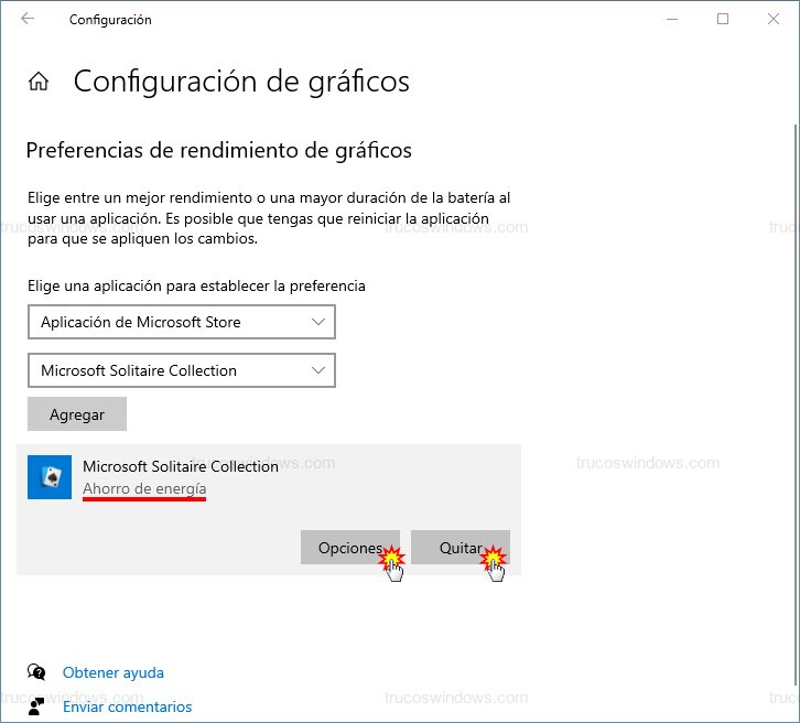 Gestionar lista de aplicaciones