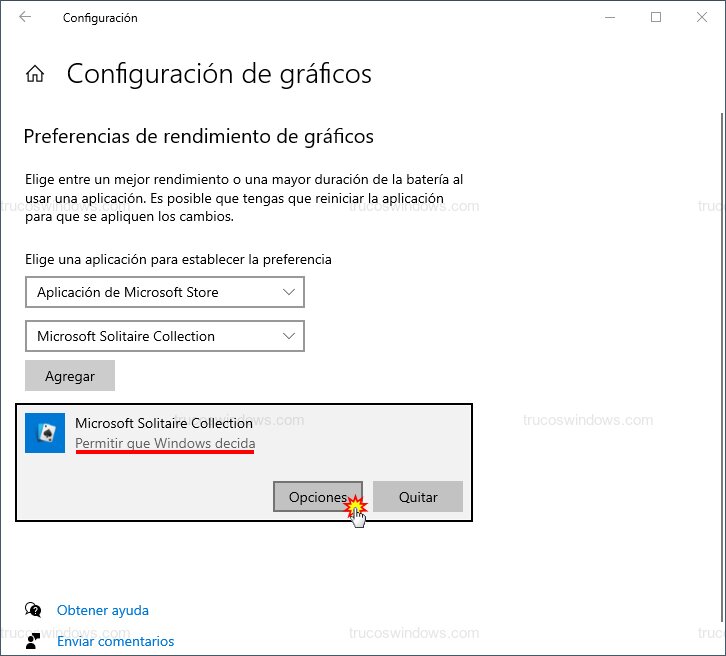 Abrir opciones de gráficos