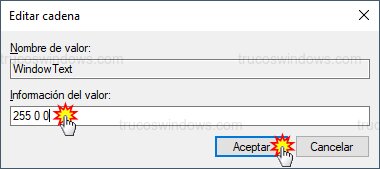 Introducir valor RGB en registro