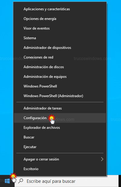 Configuración de Windows 10
