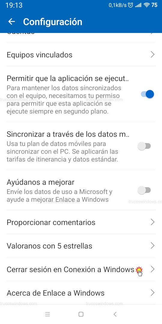 Cerrar sesión en conexión a Windows