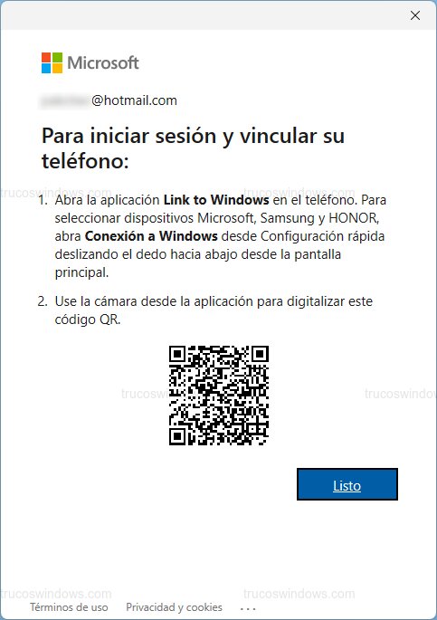 Preparar emparejamiento QR