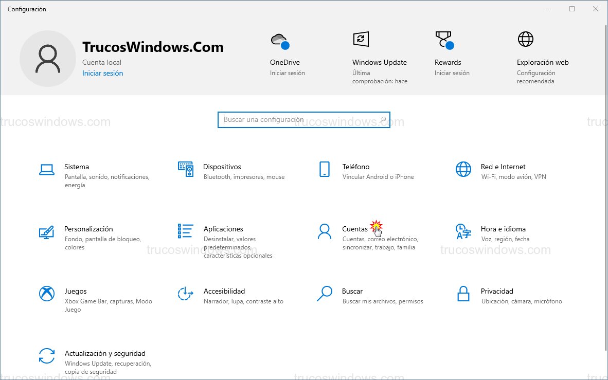 Configuración de Cuentas