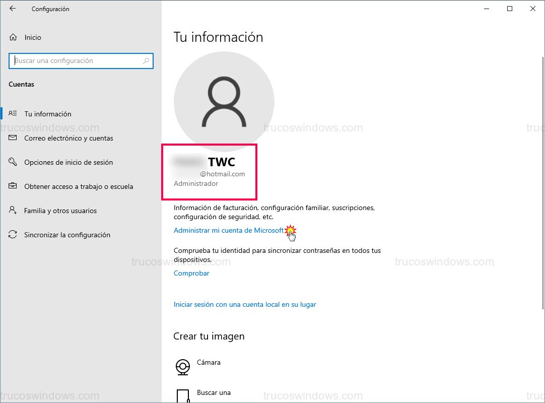 Administrar cuenta online