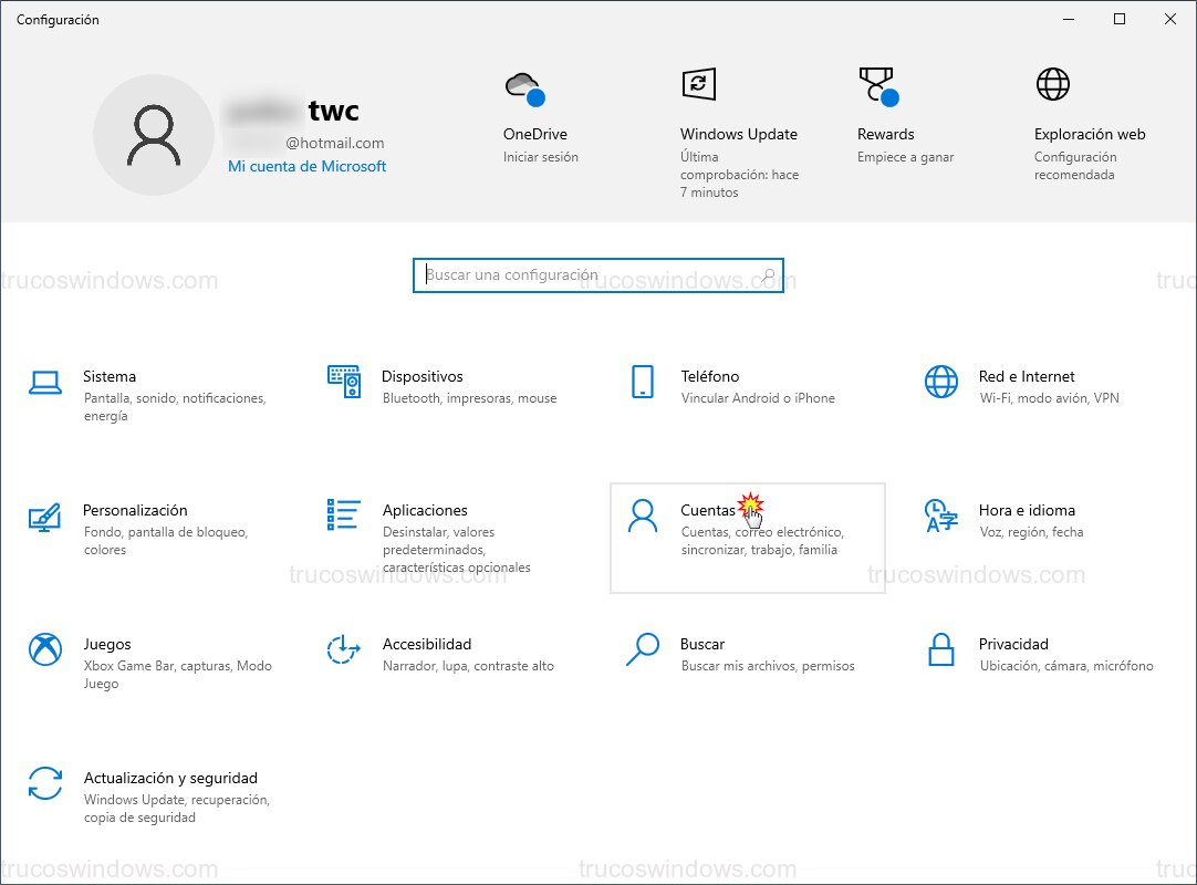 Configuración de Cuentas