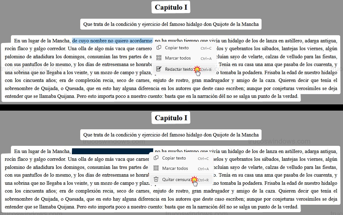 Censura manual y quitar censura