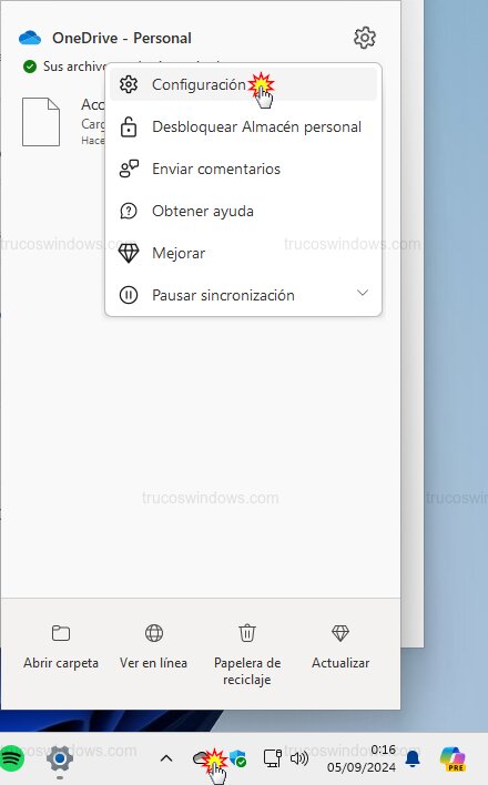 Ajustes de OneDrive Ajustes de OneDrive