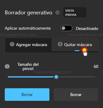 Corregir selección de máscara