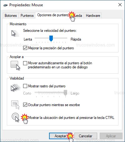 Activar resaltado en W10 Activar resaltado en W10