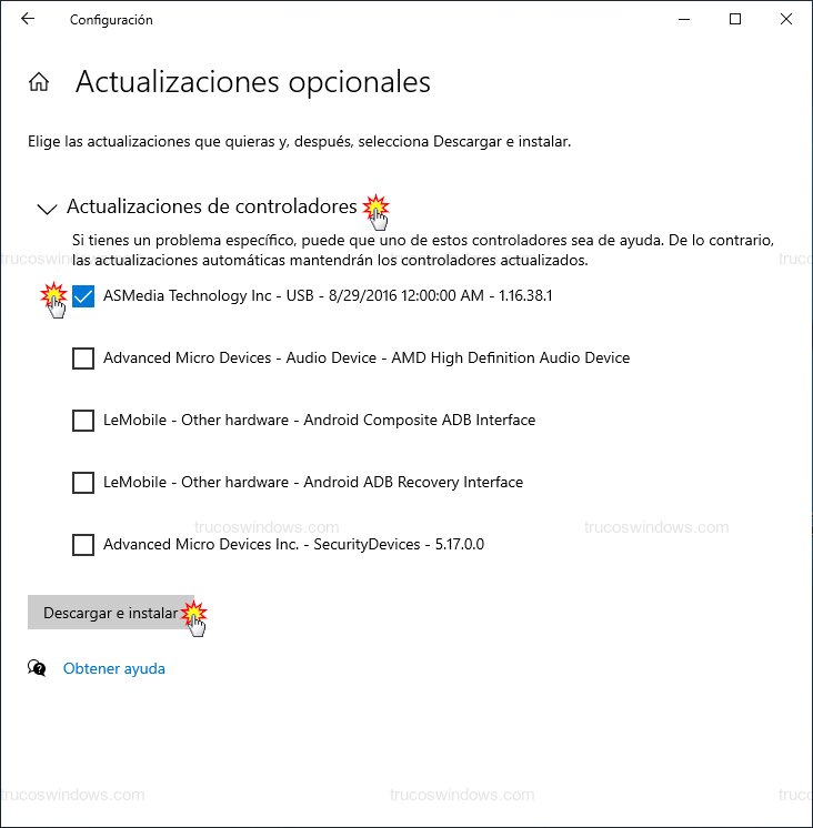 Lista de drivers en W10