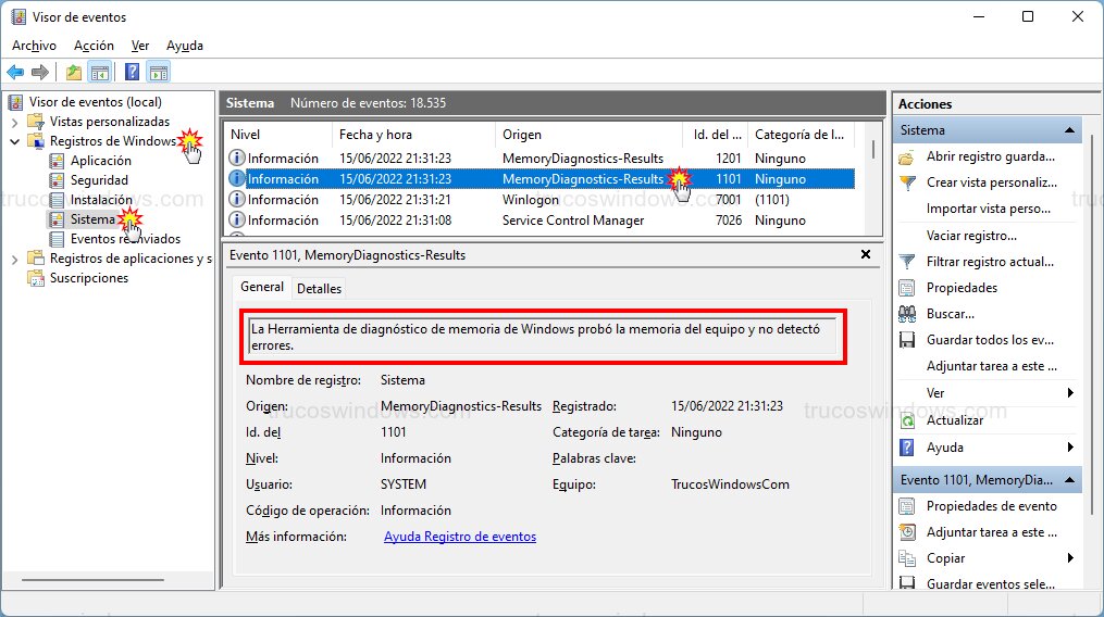 Informe de diagnóstico de memoria Informe de diagnóstico de memoria