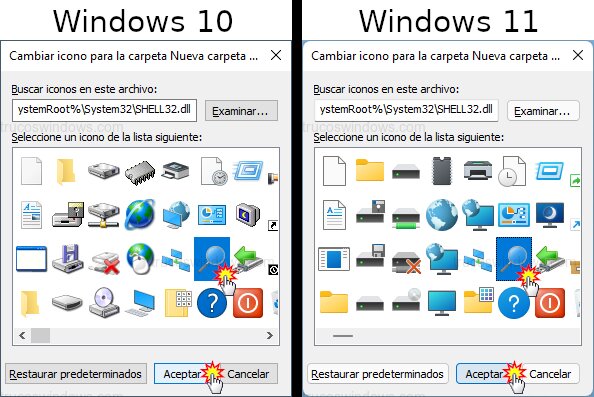 Librería de iconos de Windows