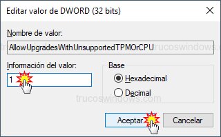 Activar excepción de TPM