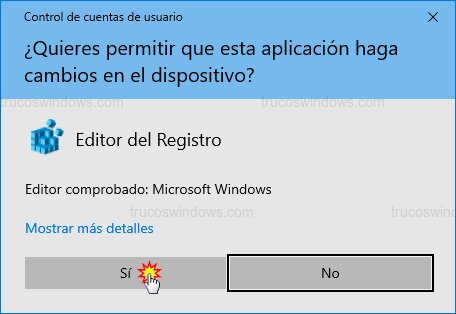 Confirmar permisos de administrador
