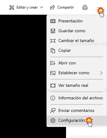 Abrir Configuración de Fotos