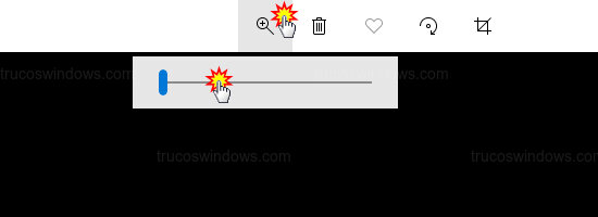 Zoom con deslizador manual