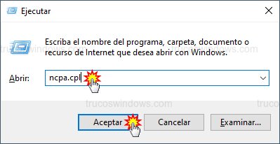 Abrir Conexiones de red Abrir Conexiones de red