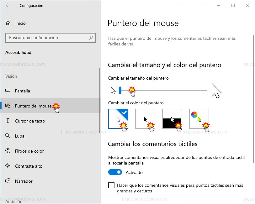Personalizar puntero mouse