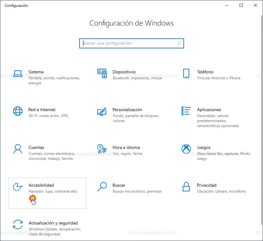 Sección Accesibilidad
