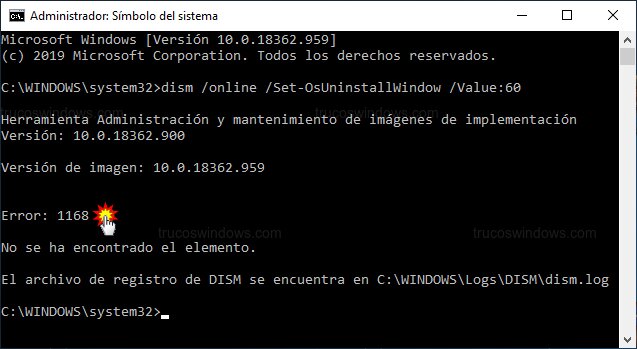 Error 1168 DISM Windows