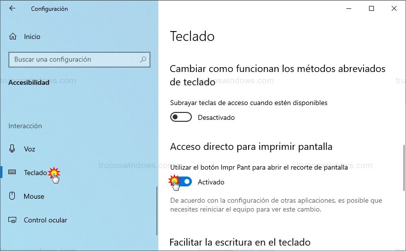 Vincular tecla imprimir pantalla Vincular tecla imprimir pantalla