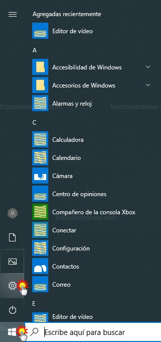 Menú Configuración
