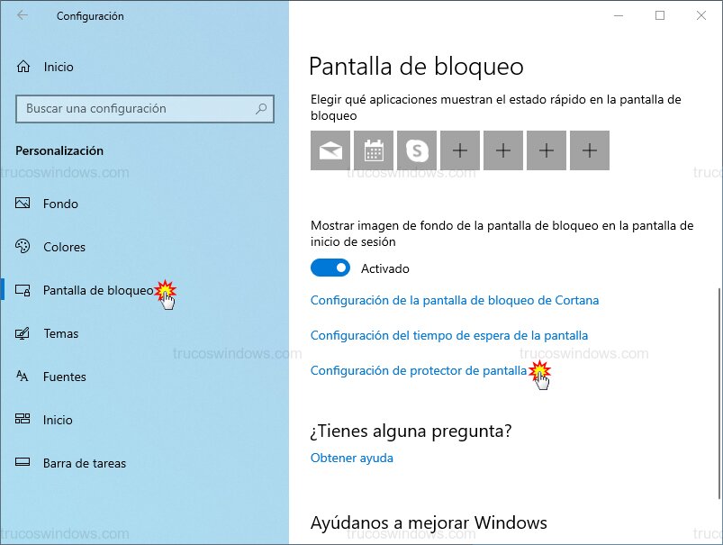 Enlace protector pantalla