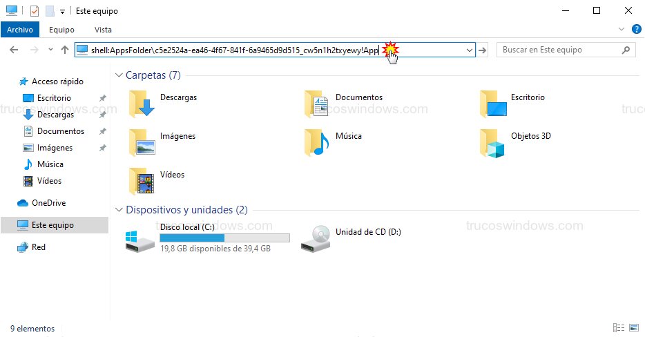Comando shell explorador