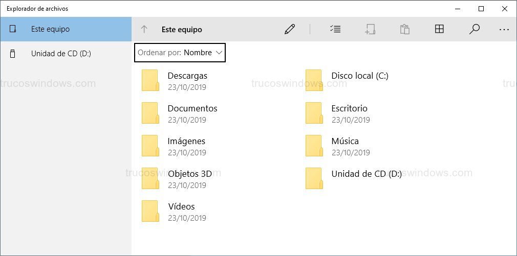 Interfaz Explorador UWP