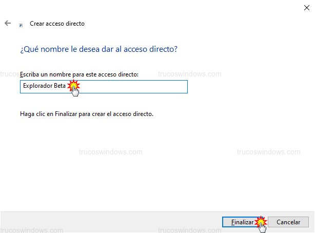 Nombre del acceso directo