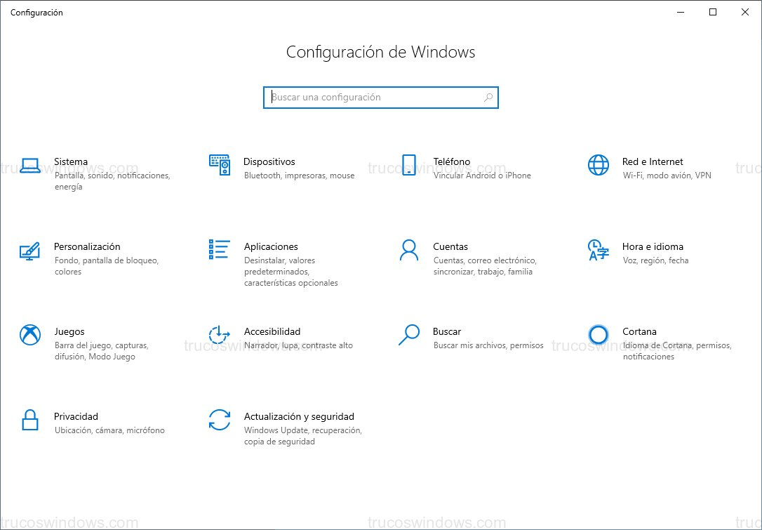 Interfaz Configuración Moderna Interfaz Configuración Moderna