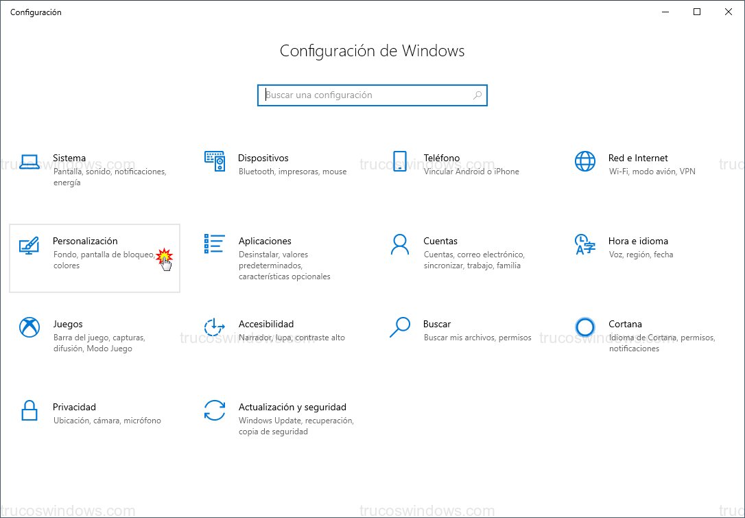 Configuración Personalización Windows Configuración Personalización Windows