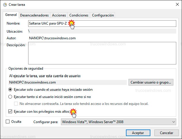 Configurar Privilegios Altos Configurar Privilegios Altos