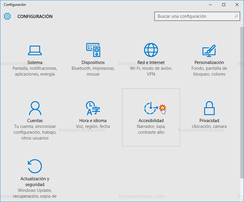 Panel accesibilidad Windows Panel accesibilidad Windows
