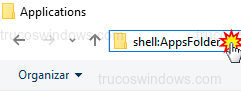 Abrir carpeta aplicaciones explorador