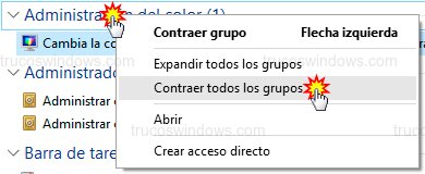 Contraer grupos opciones Contraer grupos opciones