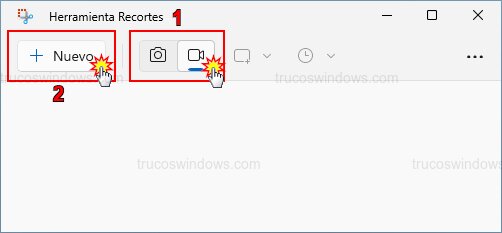 Modo grabación de vídeo Modo grabación de vídeo