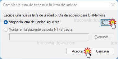 Asignar nueva letra Asignar nueva letra