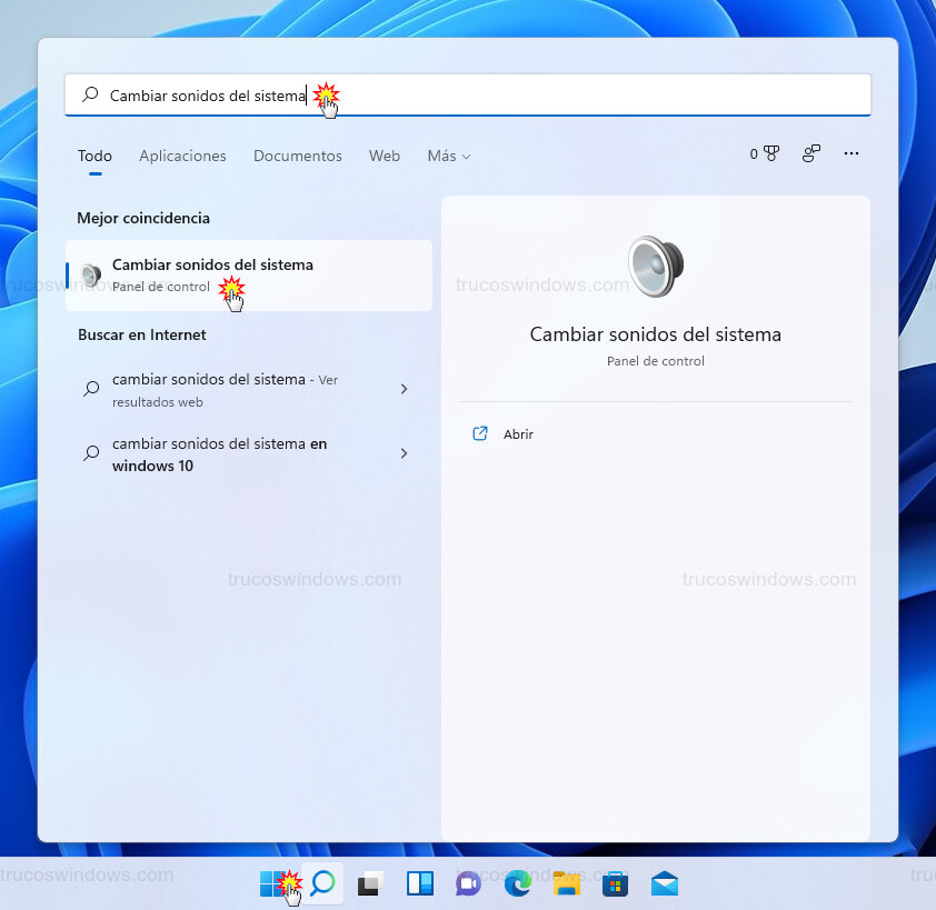 Buscar configuración de sonido Buscar configuración de sonido
