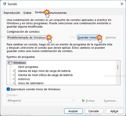 Guardar esquema de sonido Guardar esquema de sonido