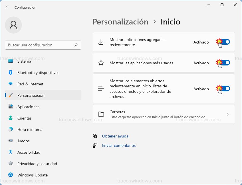Ajustar recomendaciones Ajustar recomendaciones