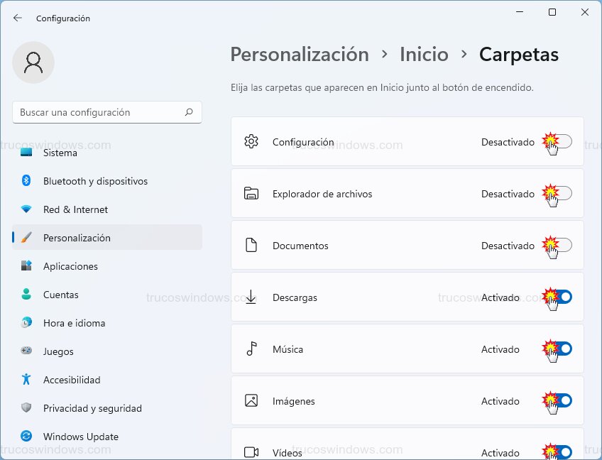 Activar carpetas útiles Activar carpetas útiles