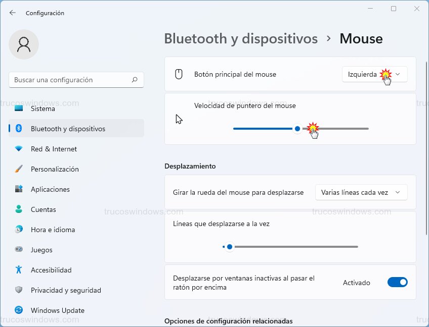 Ajustes de botones Ajustes de botones