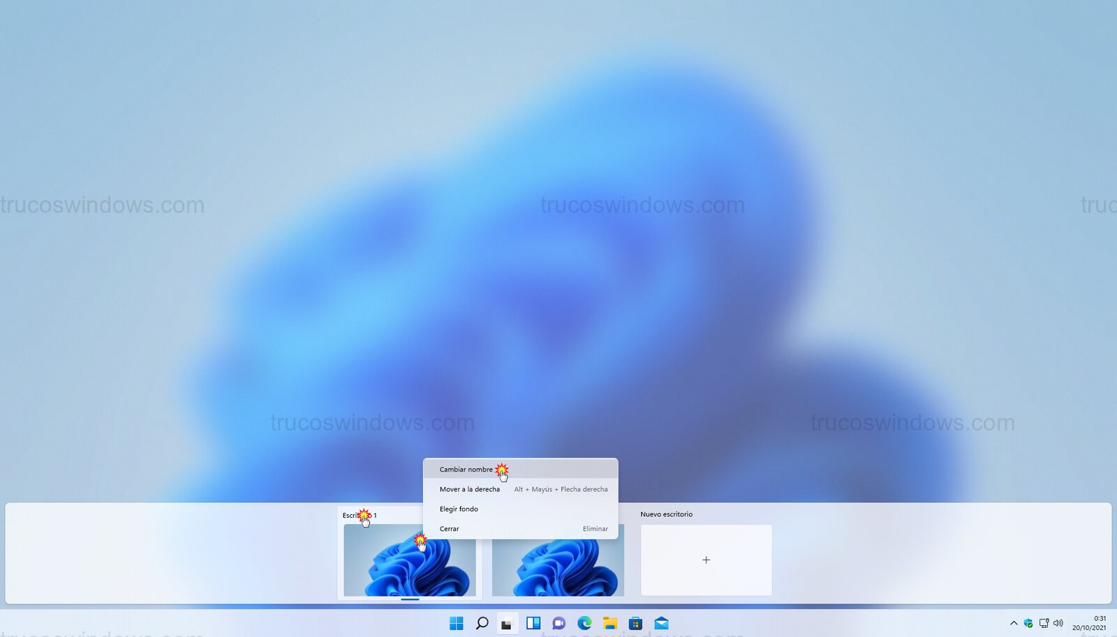 Renombrar escritorio Renombrar escritorio