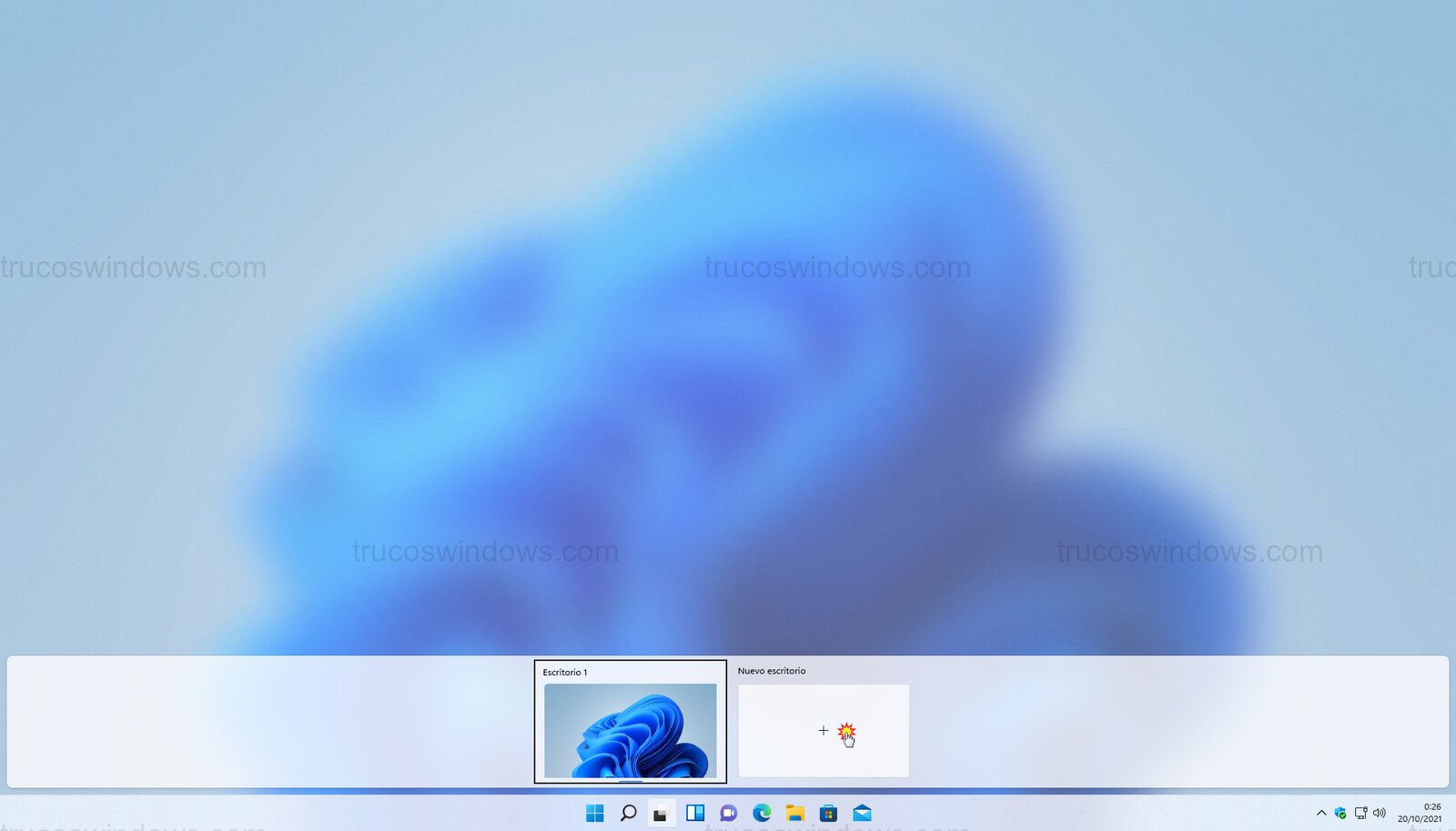 Crear nuevo escritorio Crear nuevo escritorio