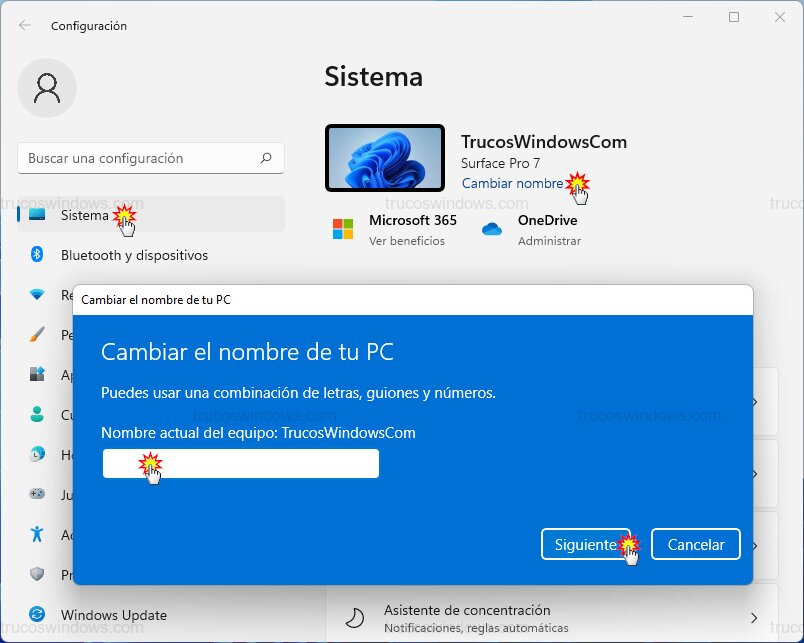 Renombrar dispositivo