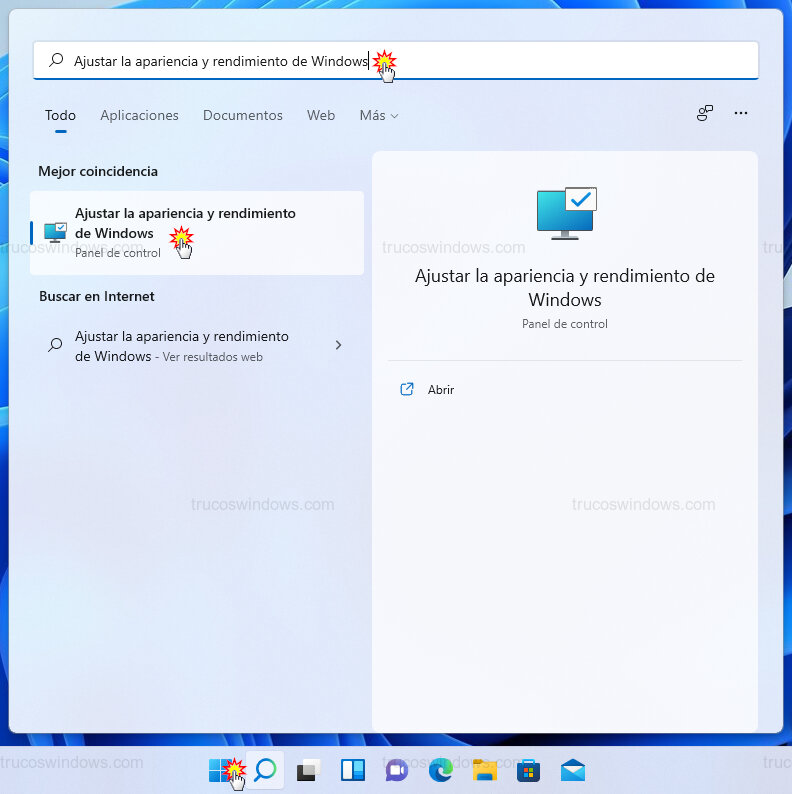 Buscar opciones rendimiento